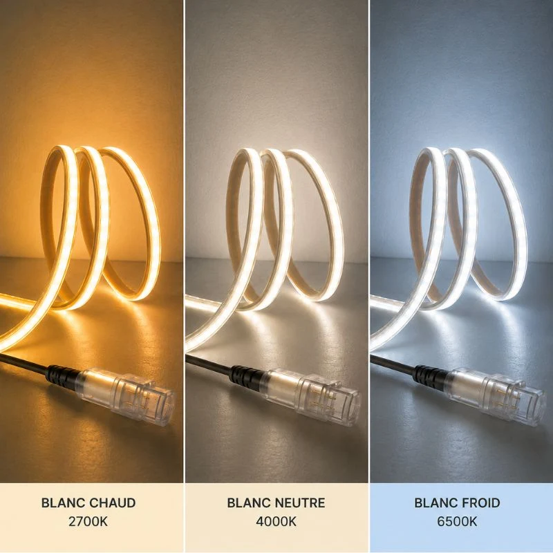 Ruban LED COB 25M AC 296 LED/m 220V 10W/m IP65 - Rose