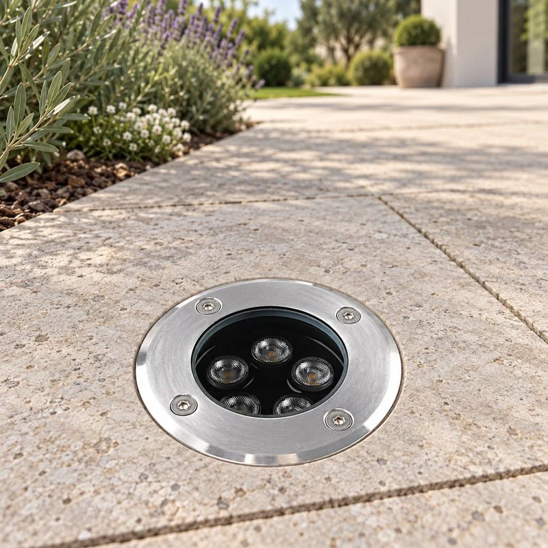 Spot Extérieur Encastrable 5W IP67 220V Sol 30° Ø80mm