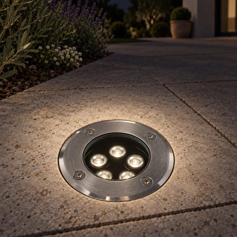 Spot Extérieur Encastrable 5W IP67 220V Sol 30° Ø80mm