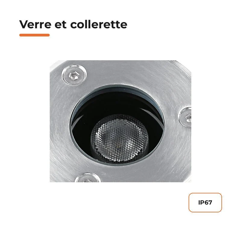 Pack de 10 - Spot Extérieur Encastrable LED IP67 220V Sol 1W 30° Ø64 mm