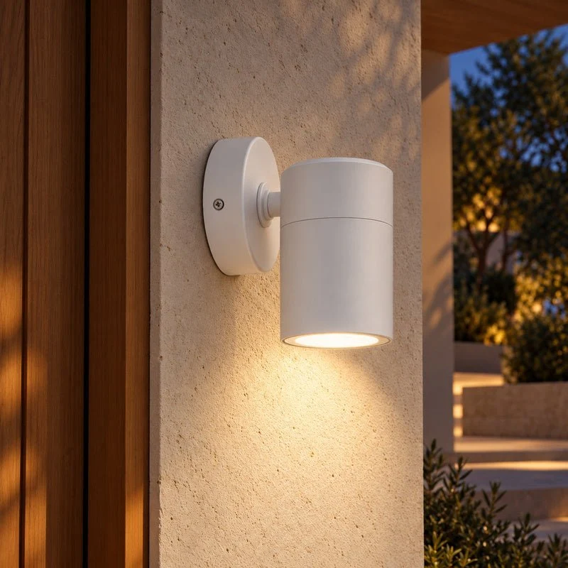 Applique Murale Blanche IP65 pour Ampoule GU10 - Pack de 10