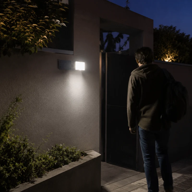 Pack de 10 - Projecteur Led Solaire Extérieur 9W IP65 3-CCT Détecteur de Lumière et de Mouvement