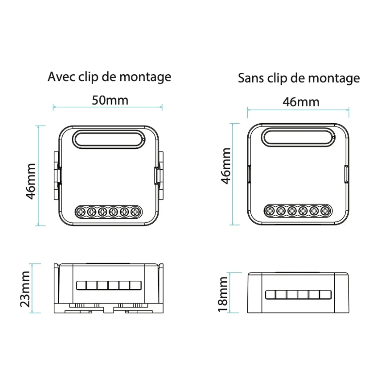 Module Interrupteur Volet Roulant Connecté WiFi - Pack de 5