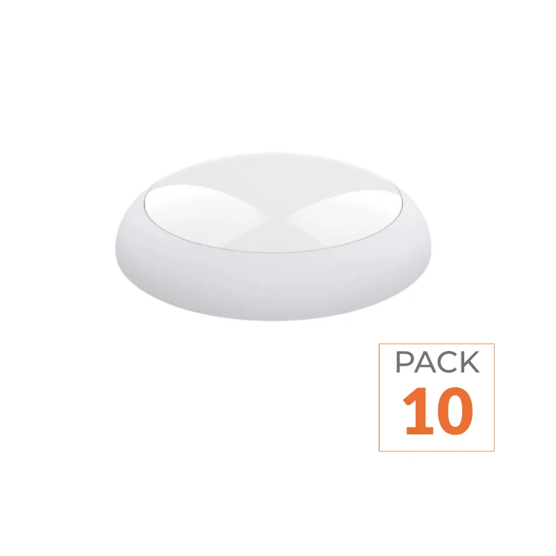 Applique Ronde LED Blanche 20W/16W/12W ajustable avec Détecteur CCT - 3000K/4000K/6000K - Pack de 10