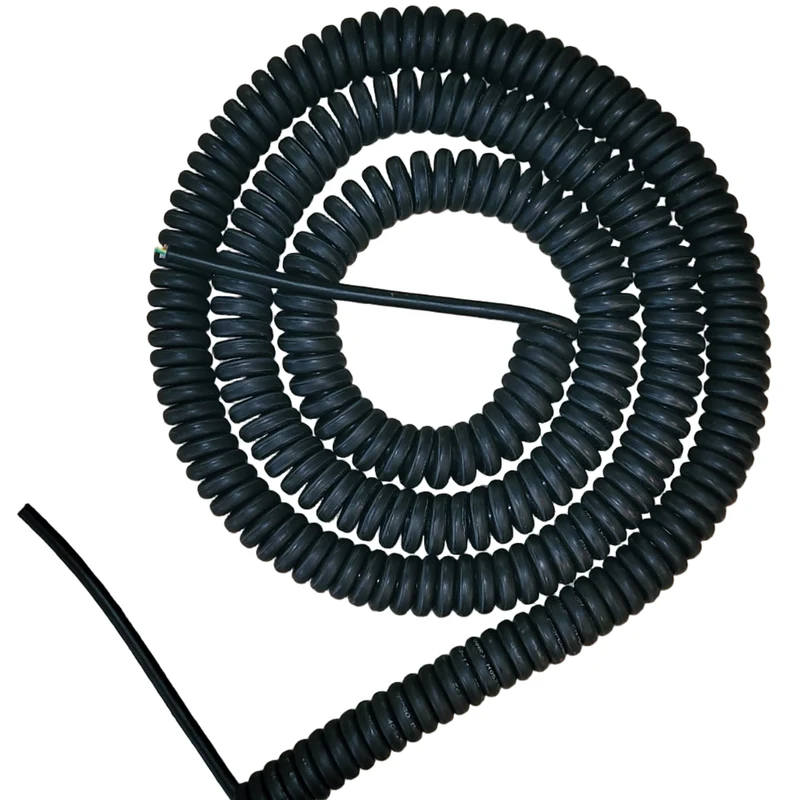 4 Core 1.5sqmm Coiled LSZH 13amp Black Power Cable