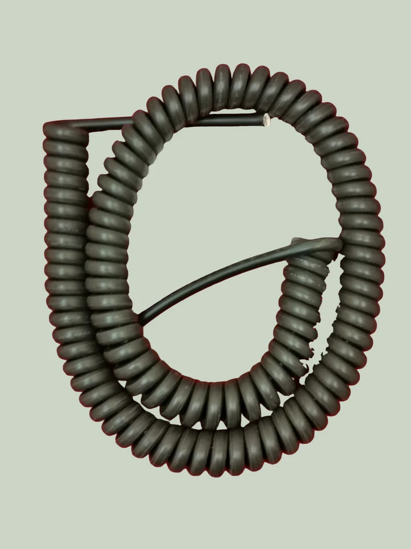 4 Core 1.5sqmm Coiled LSZH 13amp Black Power Cable