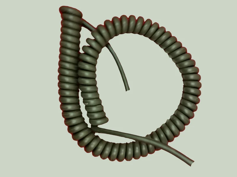 4 Core 1.5sqmm Coiled LSZH 13amp Black Power Cable