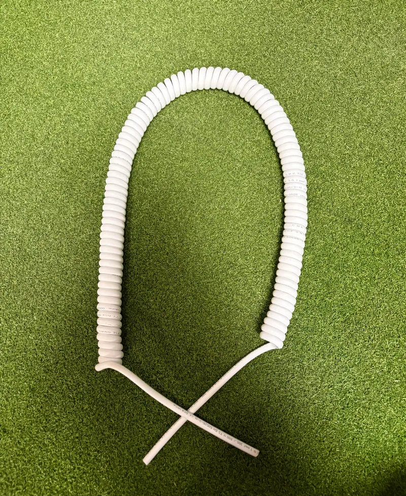3 Core 1sqmm Coiled White LSZH Cable