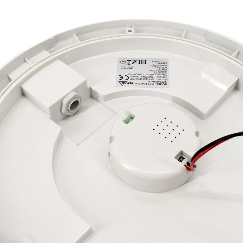 Plafonnier LED 16W Blanc Rond Détecteur de Mouvement IP66 Batterie de secours
