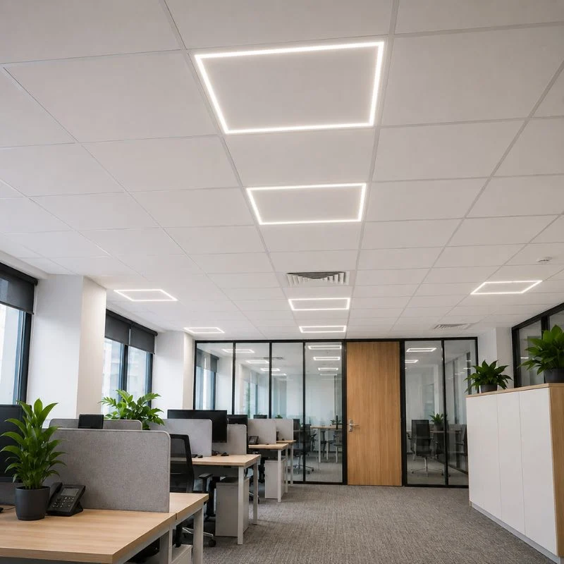 Dalle LED Cadre Lumineux CCT 60x60 40W - 3000K/4200K/6400K - Pack de 2