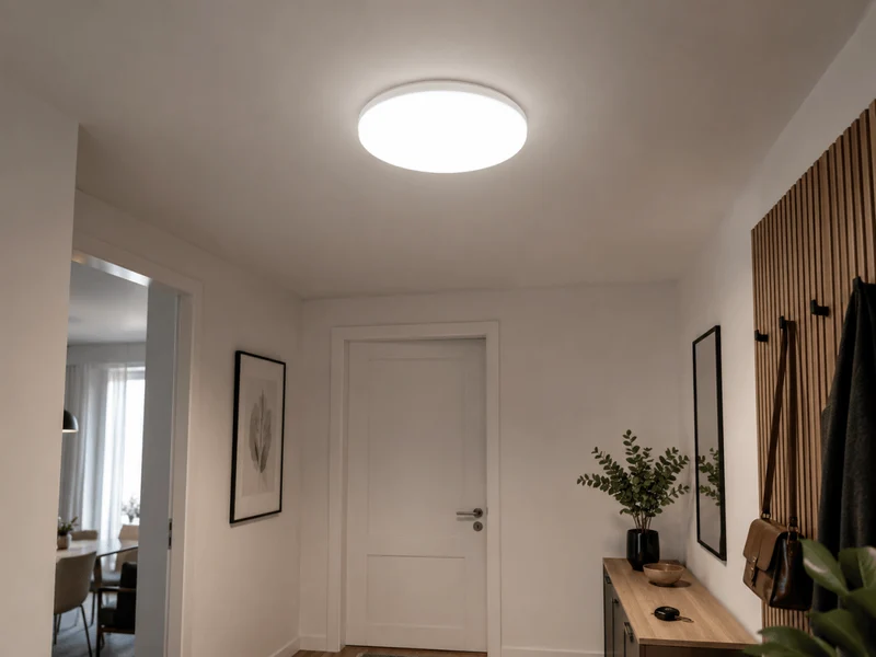 Plafonnier LED 12W Détecteur de Mouvement Rond IP44 Ø24 cm