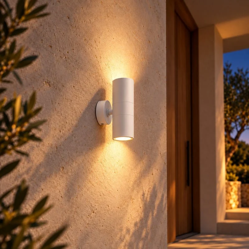 Applique Murale Blanche IP65 Double Faisceau GU10 - Pack de 10