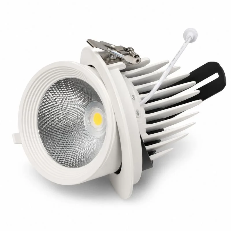 Spot LED Escargot Encastrable Orientable COB 30W 3000lm 23°
