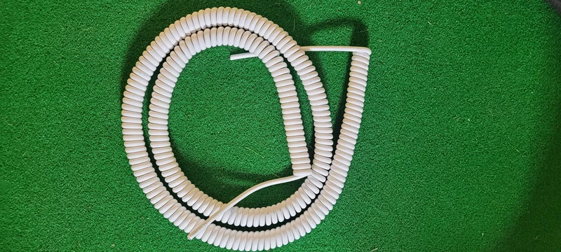 3 Core 1.5sqmm Coiled White LSZH Cable