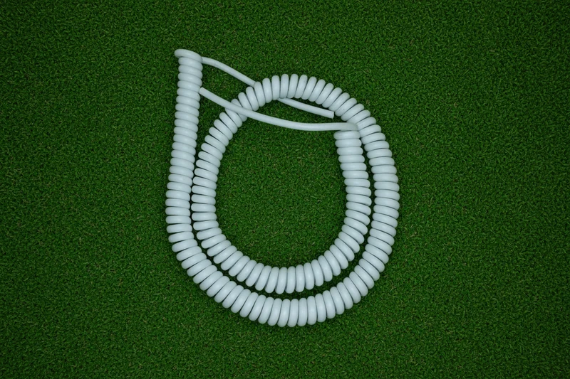 3 Core 1.5sqmm Coiled White LSZH Cable