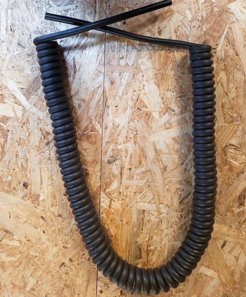3 Core 2.5sqmm Coiled Black LSZH 16A Power Cable