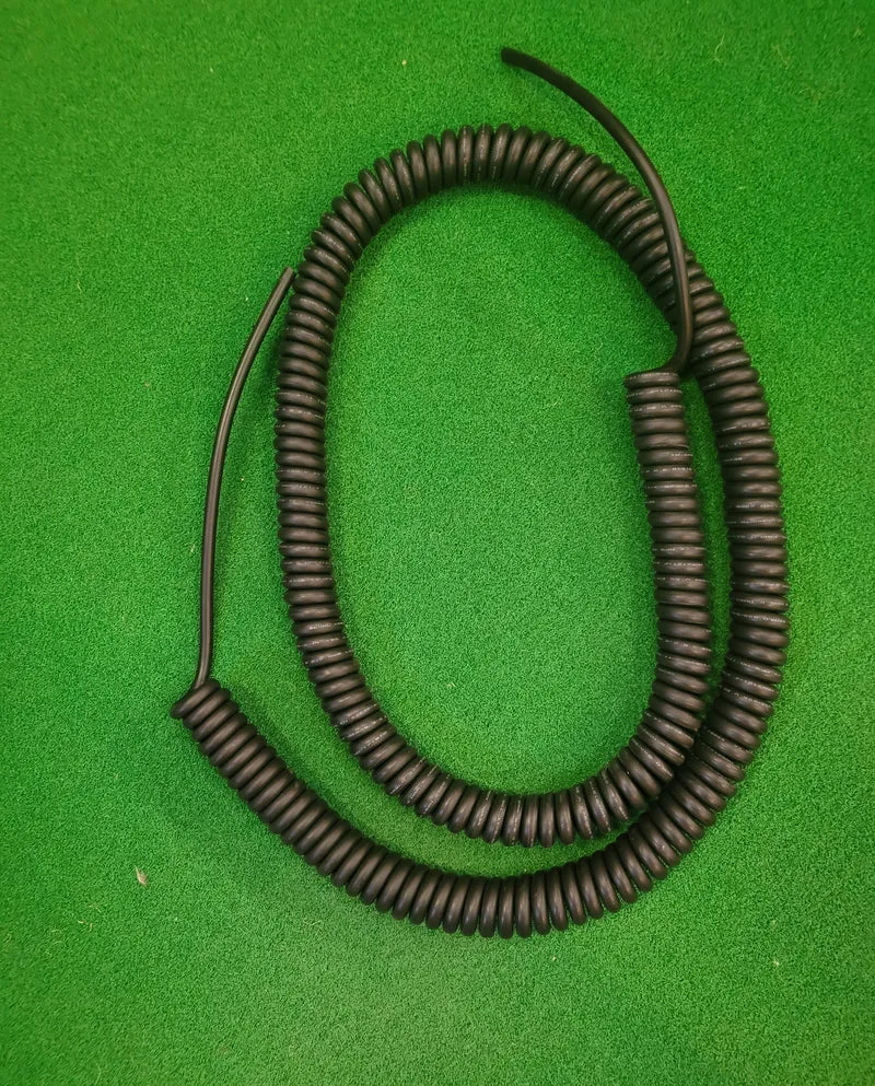 3 Core 2.5sqmm Coiled Black LSZH 16A Power Cable