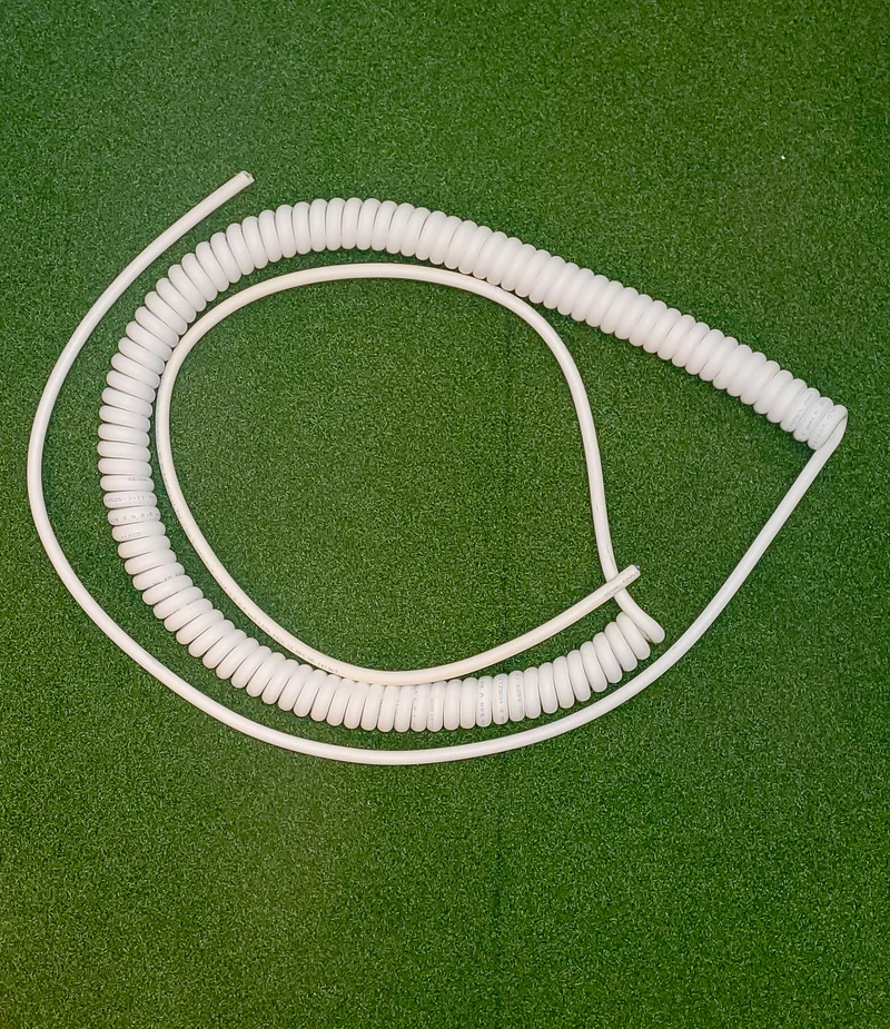 3 Core 2.5sqmm Coiled White LSZH 16amp Power Cable