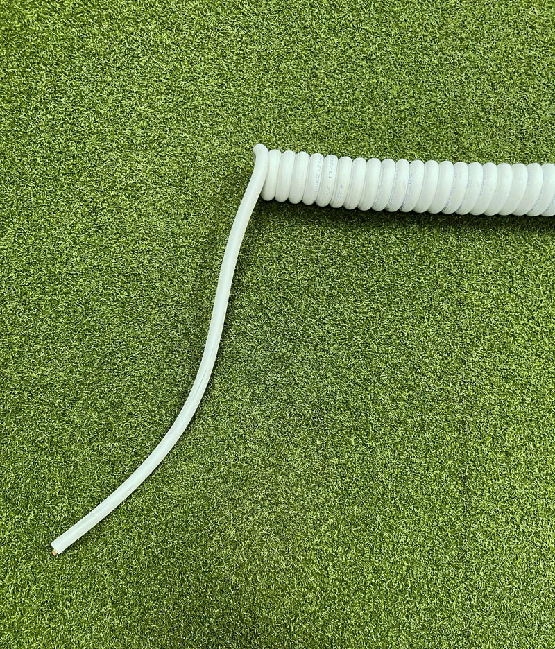 3 Core 2.5sqmm Coiled White LSZH 16amp Power Cable