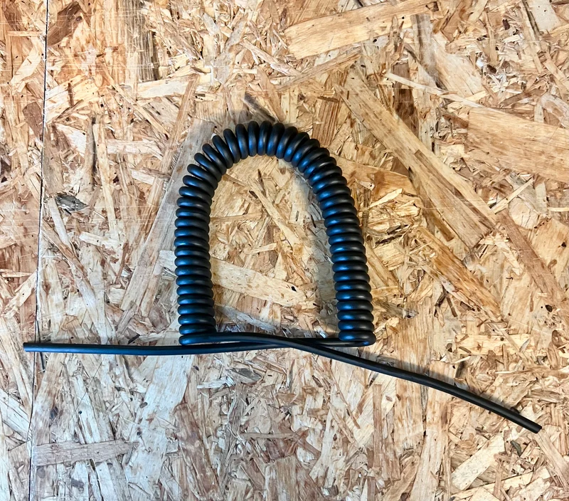 4 Core 0.22sqmm (24awg) Coiled Black PUR Data / Power Cable