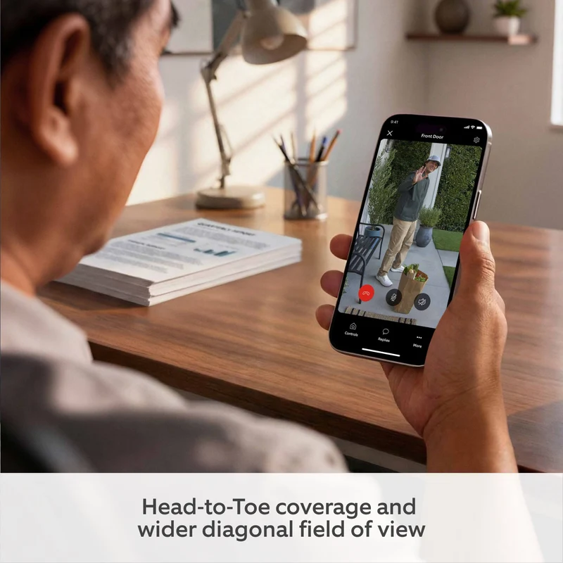 Ring Videoporteiro Wired Video Doorbell (2ª Gen) - Videotimbre 2K WiFi