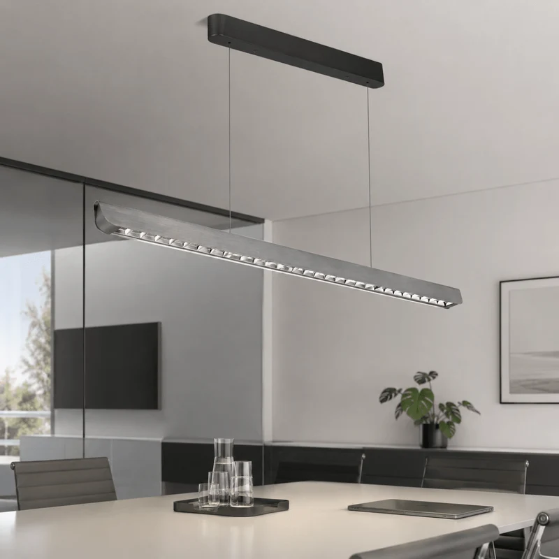 Suspension Linéaire LED 36W CCT Faisceau Concentré 60° Gris Mat 120cm