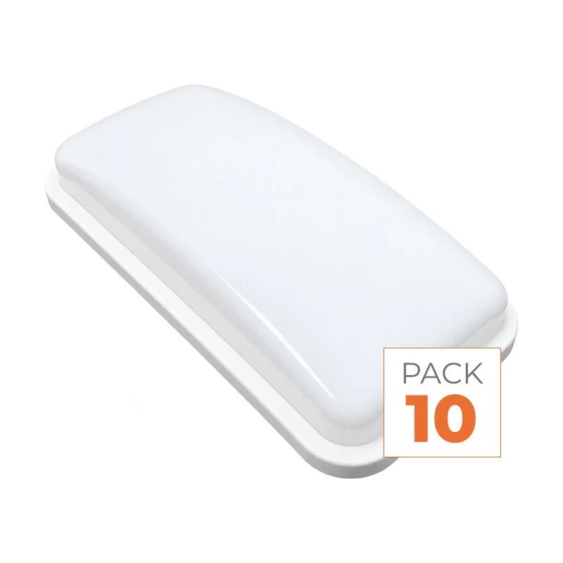 Applique LED Murale 20W Rectangulaire CCT IP65 - 3000K/4200K/6400K - Pack de 10
