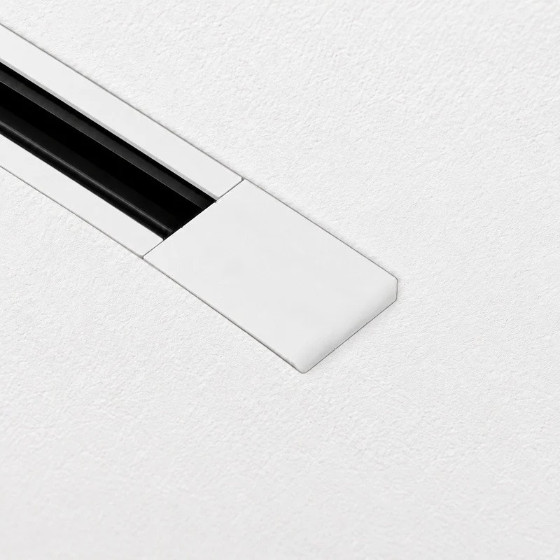 Connecteur d'Alimentation pour Rail Encastrable Monophasé Blanc