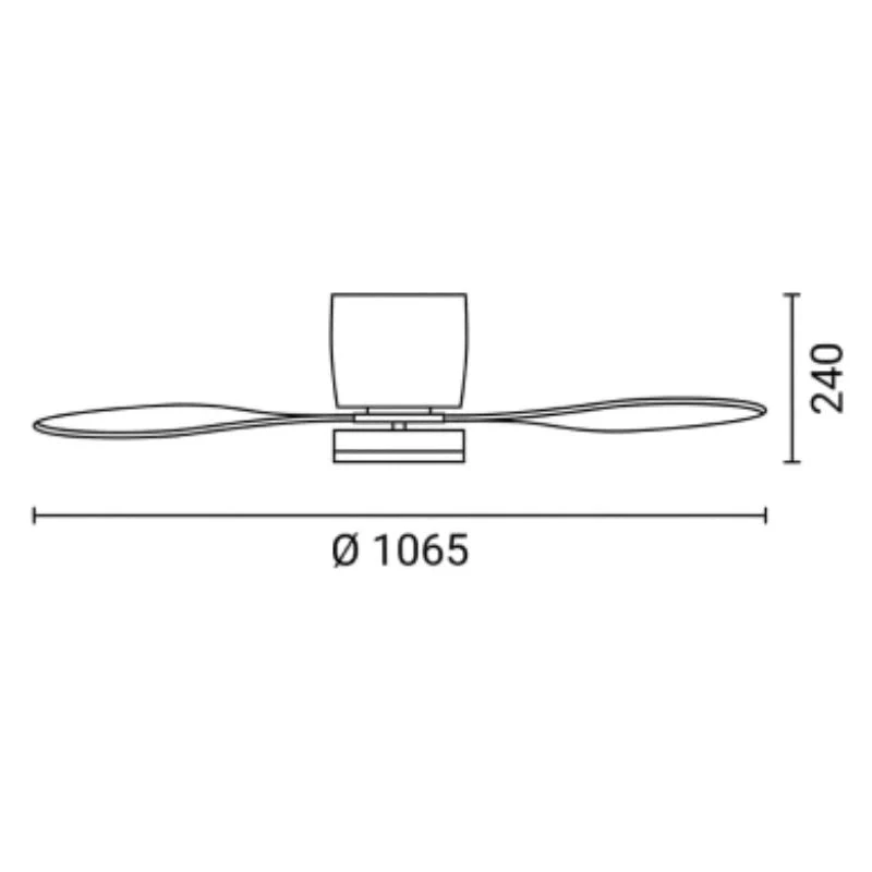 Ventilateur de Plafond LED 18W CCT Blanc avec Télécommande Ø107cm