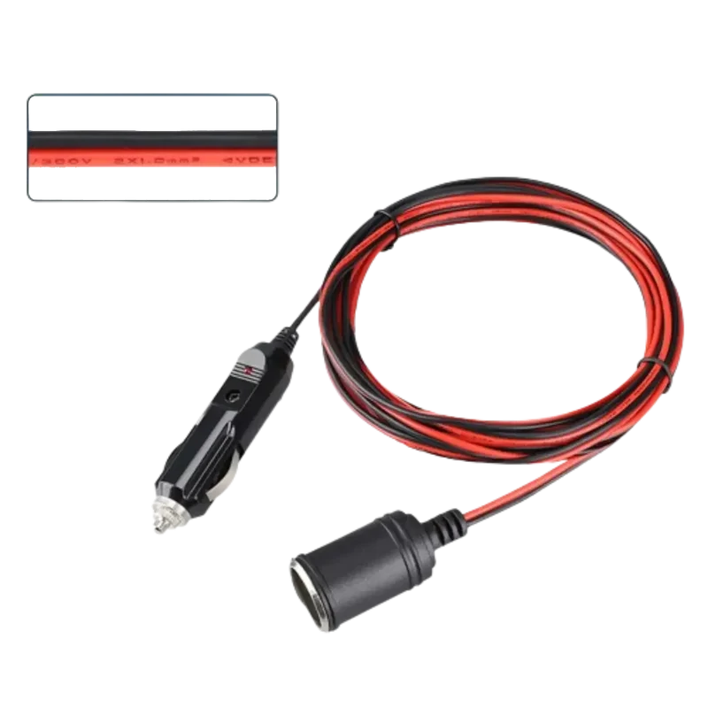 Rallonge allume cigare 3.7M avec fusible 15A