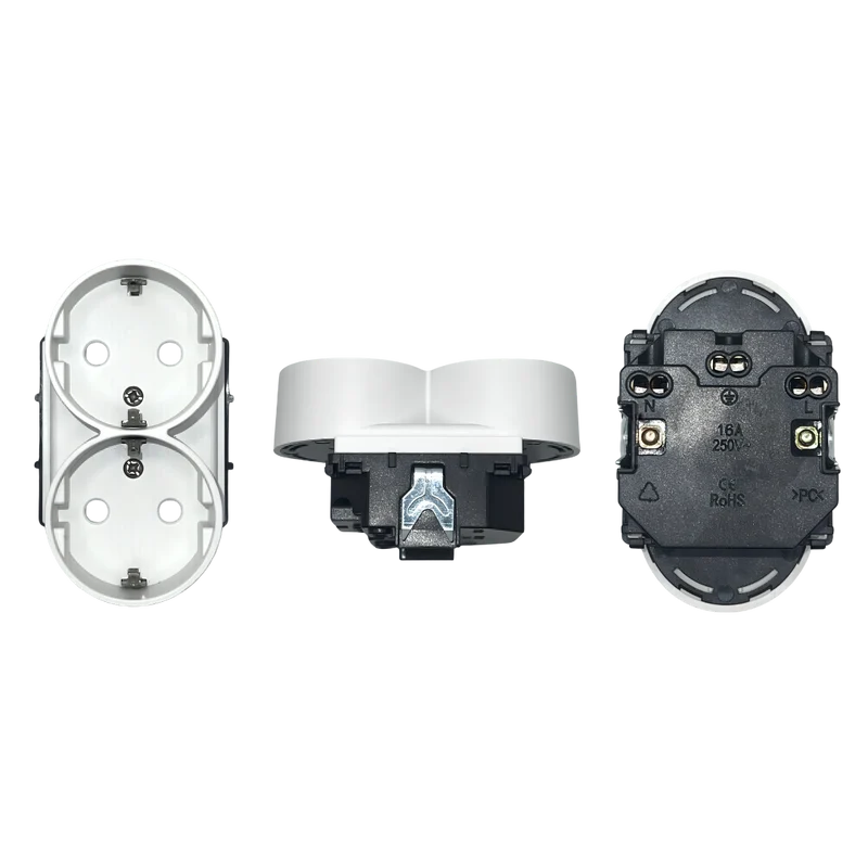 Smartify vPro Módulo Tomada Dupla 2-em-1 Branco - SYPMTDENOBR
