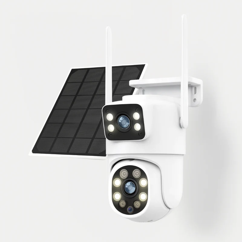 Caméra de Surveillance Solaire PTZ 4K Tuya Double Ojbjectif (8MP)