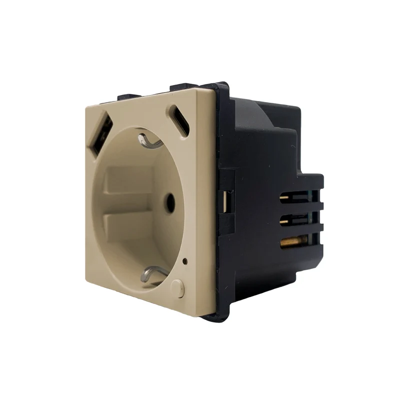 Smartify vPRO Módulo Tomada Inteligente Zigbee c/ USB-C + USB-A c/ Medidor de Energia Dourado - SYPMTUEZBDR