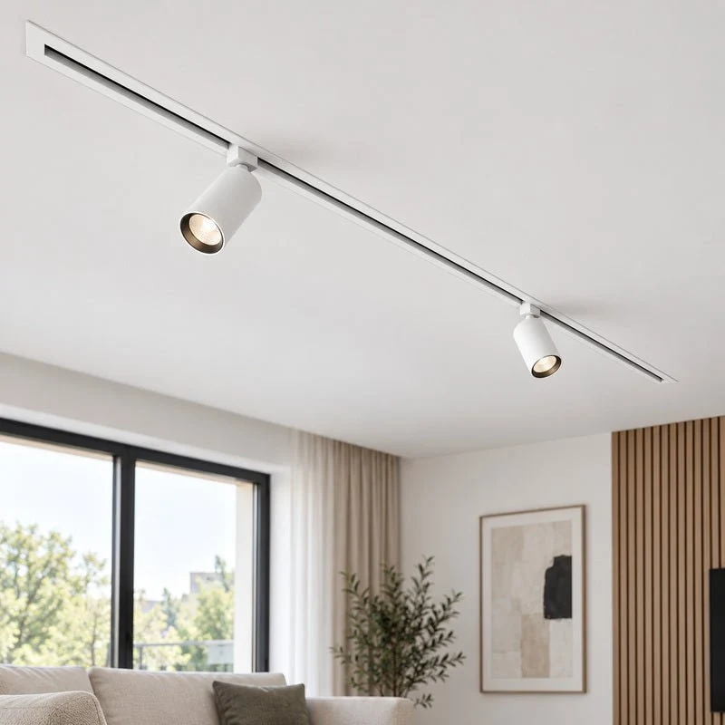Rail Encastrable Triphasé 1m Blanc