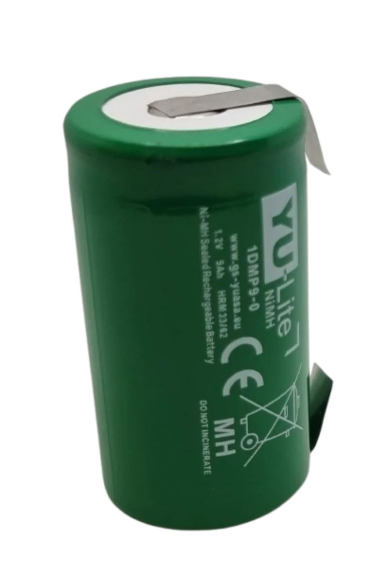 Accu NiMH D 1.2V 9000mAh Yuasa 1DM9-0 à souder – LR20 pour assemblage batterie moto, BAES, packs
