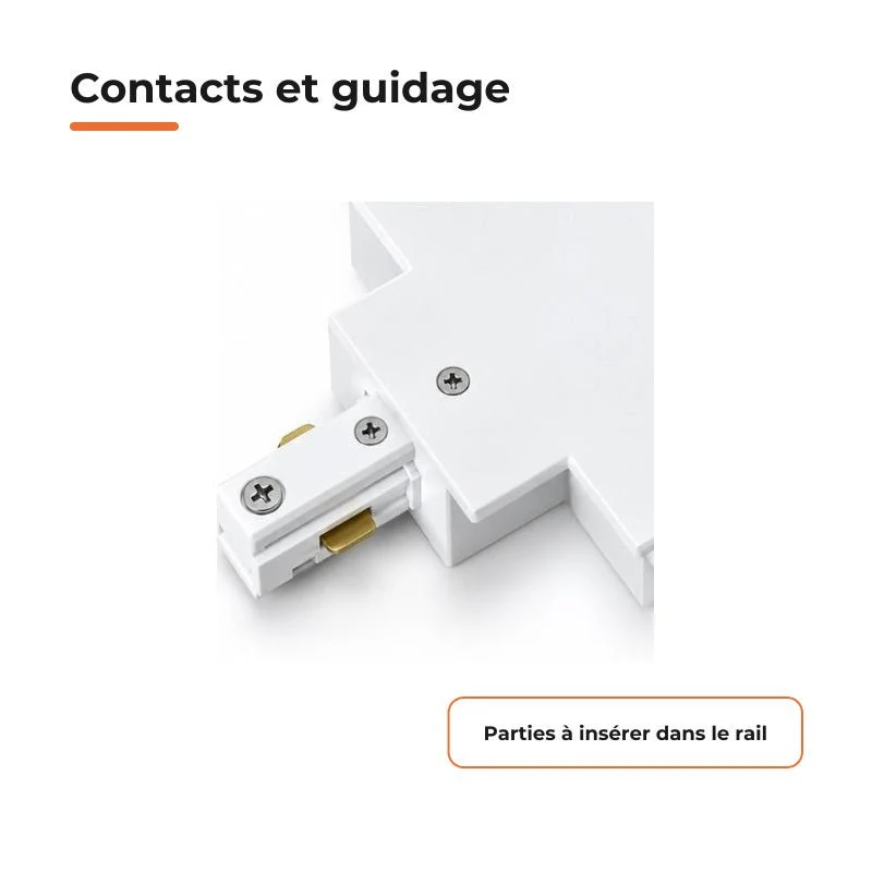 Connecteur X Rail Encastrable Monophasé Blanc