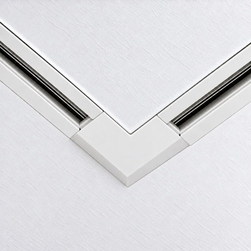 Connecteur L Rail Encastrable Monophasé Angle 90° Blanc