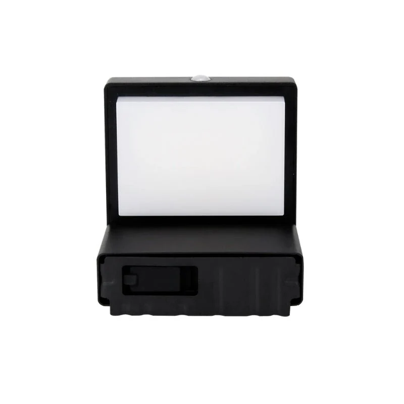 Applique Murale Solaire 220lm USB-C Carré IP54 Noir