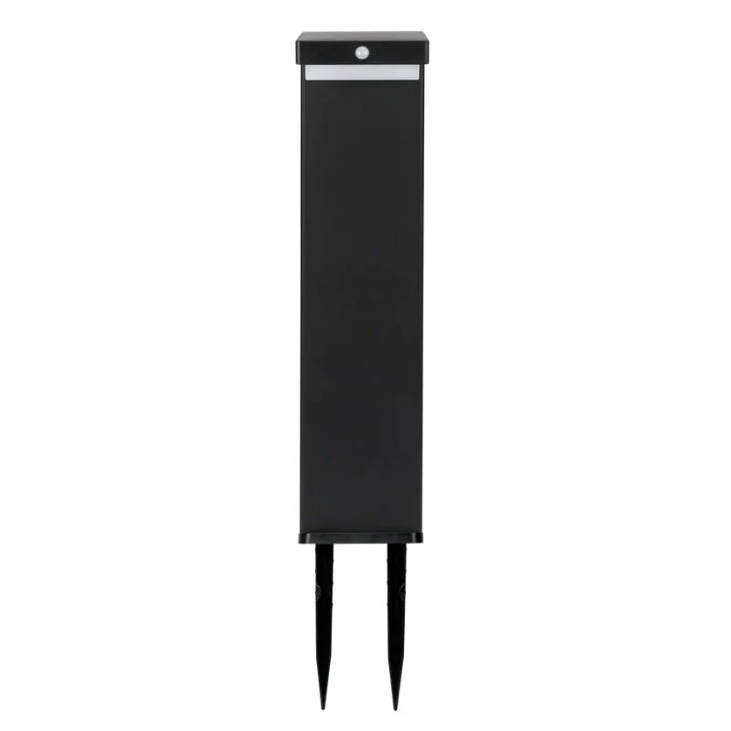 Borne de Jardin Solaire à Piquer 220lm USB-C Carré IP54 Noir