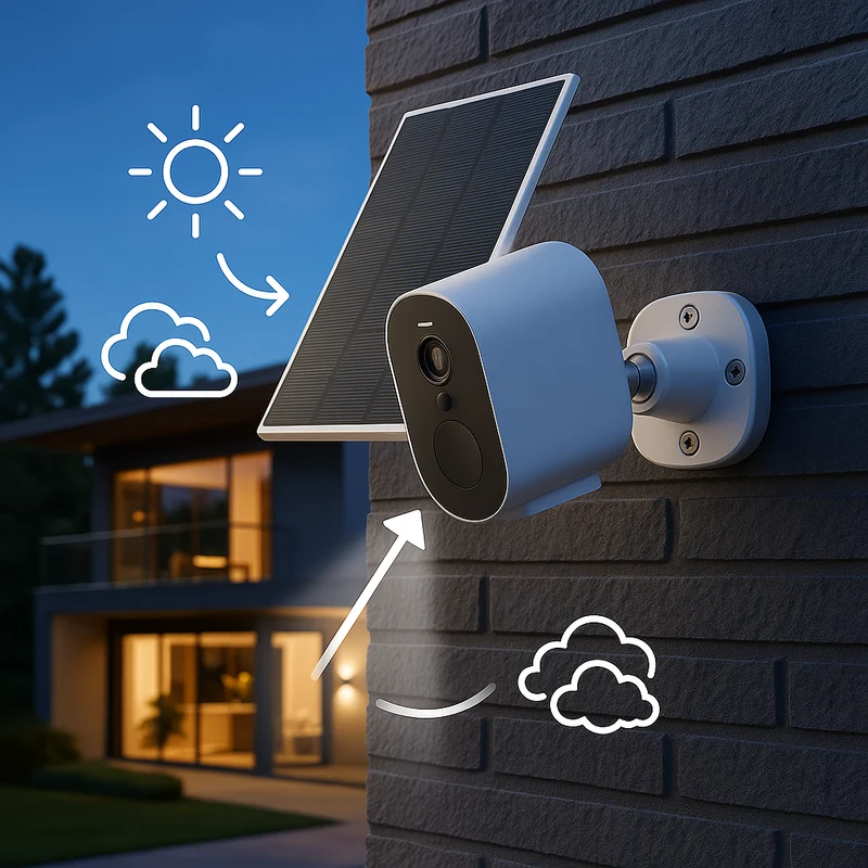 Caméra de Surveillance solaire extérieur 2K WIFI Tuya