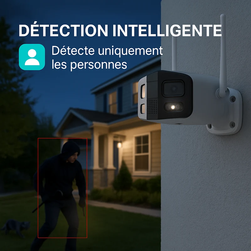 Caméra de surveillance extérieur Grand Angle 180° 4K (8MP) Tuya