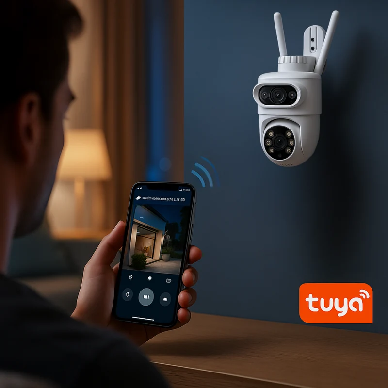 Caméra extérieur PTZ WiFi 4K Double Objectif (8MP) Tuya
