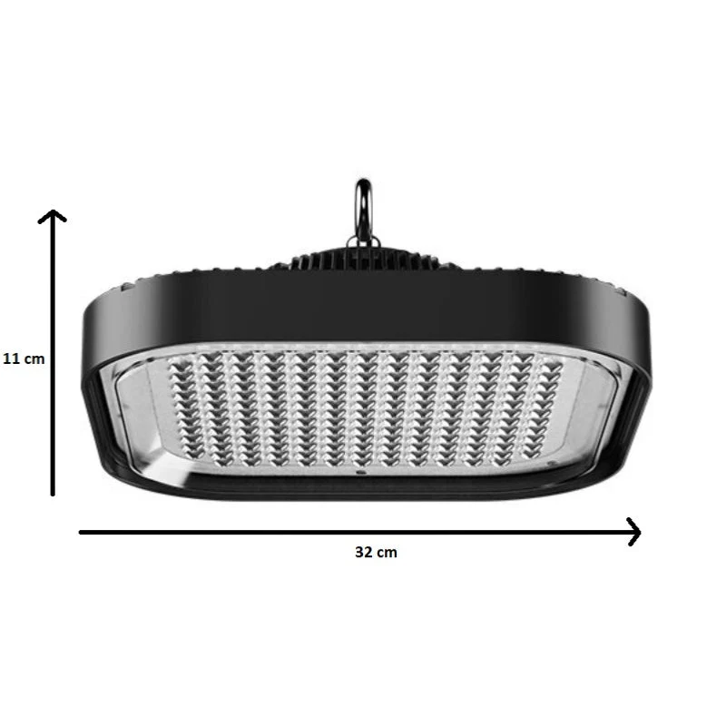 Suspension Industrielle HighBay UFO 200W Carré IP65