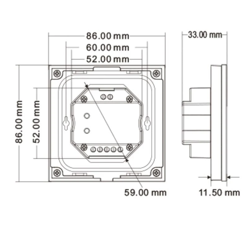 Variateur LED Tactile Monocouleur 220V AC 360W TRIAC - Blanc