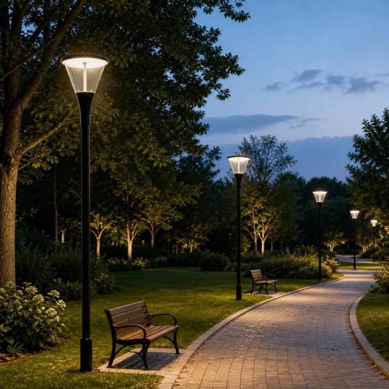 Lampadaire Public LED 30W 150lm/W IP66 Noir