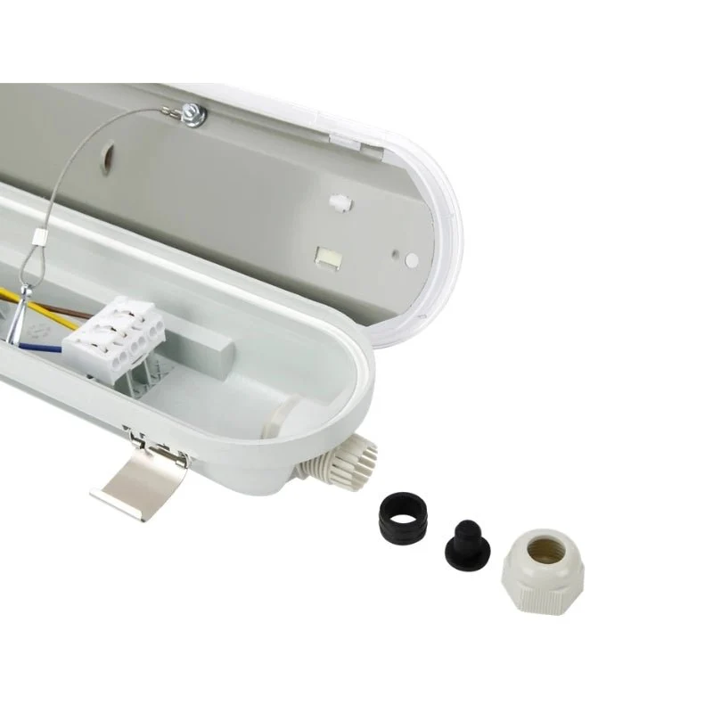Réglette LED Étanche 150cm 60-80W 180lm/W IP66 avec Module de Secours 3H + AT