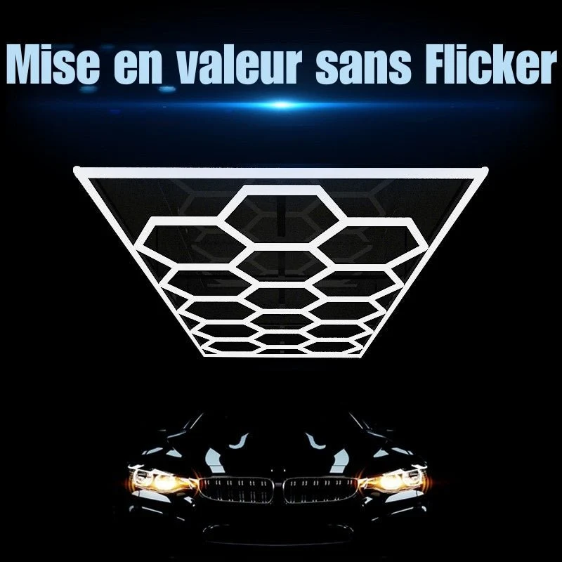 Kit 15 LED Hexagonal 582W avec cadre 110lm/w