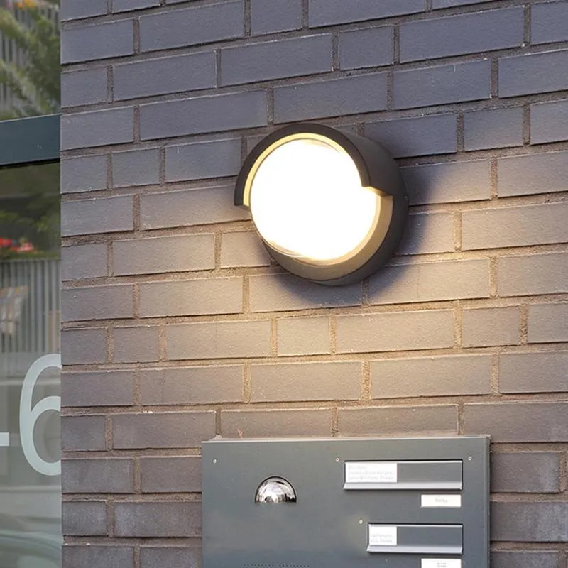 Applique Murale LED 15W Noire Ronde IP65 CCT avec Cache - 3000K/4200K/6400K