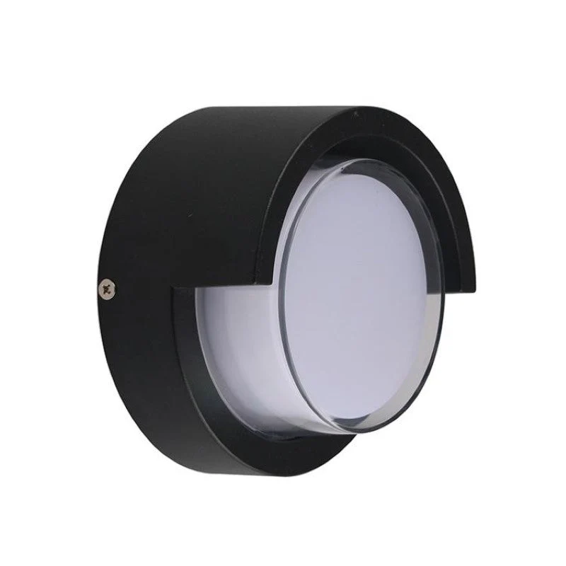 Applique Murale LED 15W Noire Ronde IP65 CCT avec Cache - 3000K/4200K/6400K