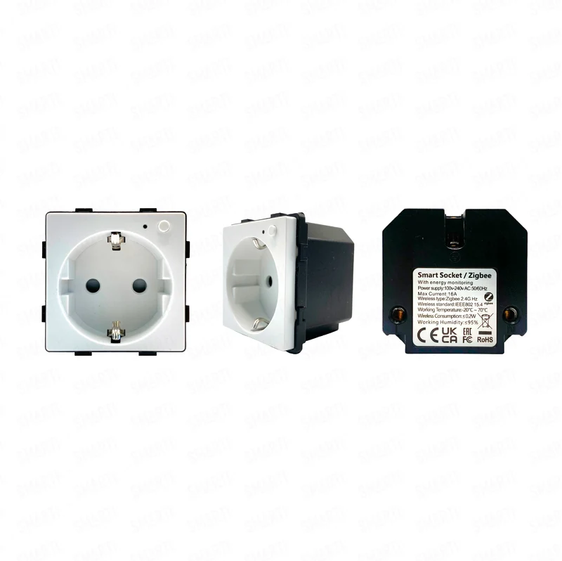 Smartify vPRO Módulo Tomada Inteligente Zigbee c/ Medidor de Energia Branco - SYPMTEZBBR